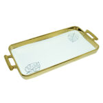 Ceramic Rectangular Platter Large (Golden/Silver) Presto - Image 2