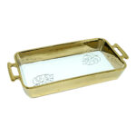 Ceramic Rectangular Dish Deep (Golden/Silver) Presto - Image 5