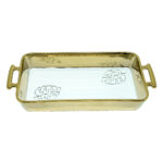 Ceramic Rectangular Dish Deep (Golden/Silver) Presto - Image 6