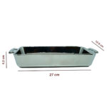 Ceramic Rectangular Dish Deep (Golden/Silver) Presto - Image 4