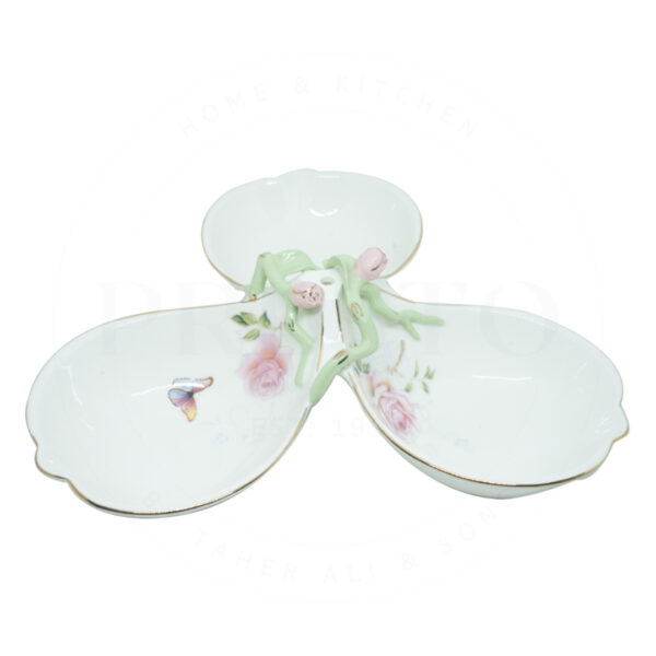 Butterfly Rose Garden Tri-Bowl Serve