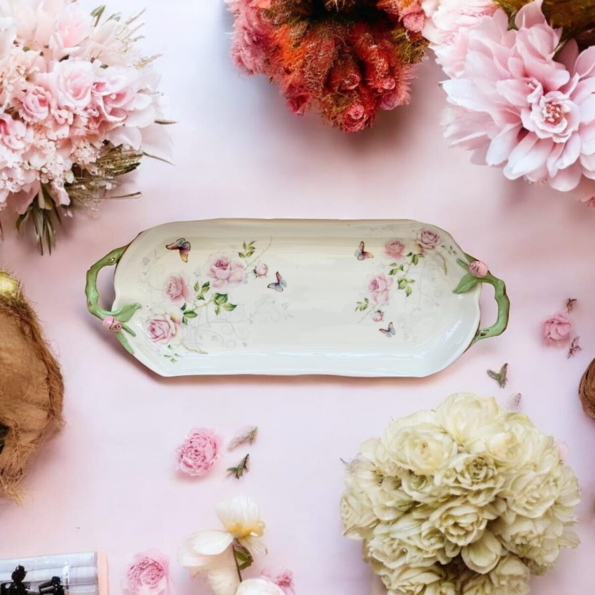 Butterfly Rose Garden Tray (with handle) - Image 3