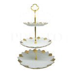 3-Tier Ceramic Cake and Pastry Stand - Image 3