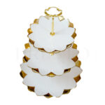 3-Tier Ceramic Cake and Pastry Stand - Image 2