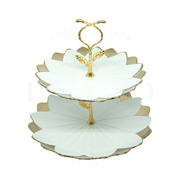 2-Tier Ceramic Cake and Pastry Stand