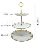 3-Tier Ceramic Cake and Pastry Stand - Image 4
