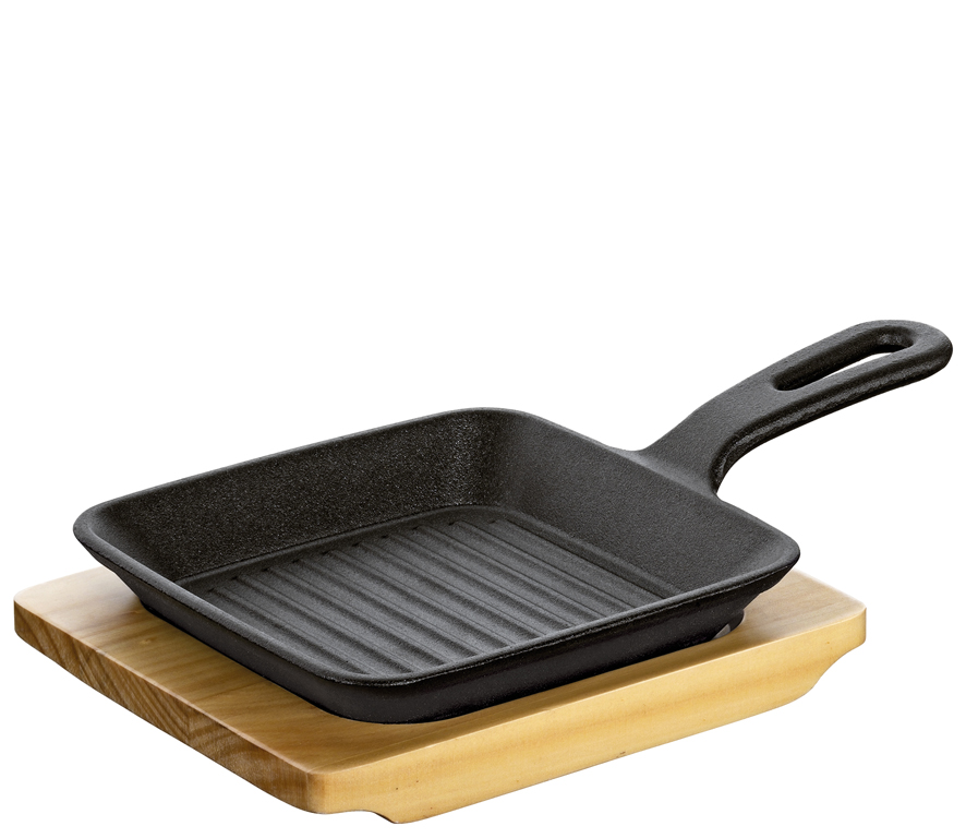 Square Grill Frying Pan Square Cast Iron Frying Pan for Steak & Grilling in Karachi