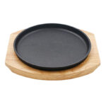 Presto Cast Iron Round Sizzler Plain Imported heavy-duty iron pan for restaurant and home use